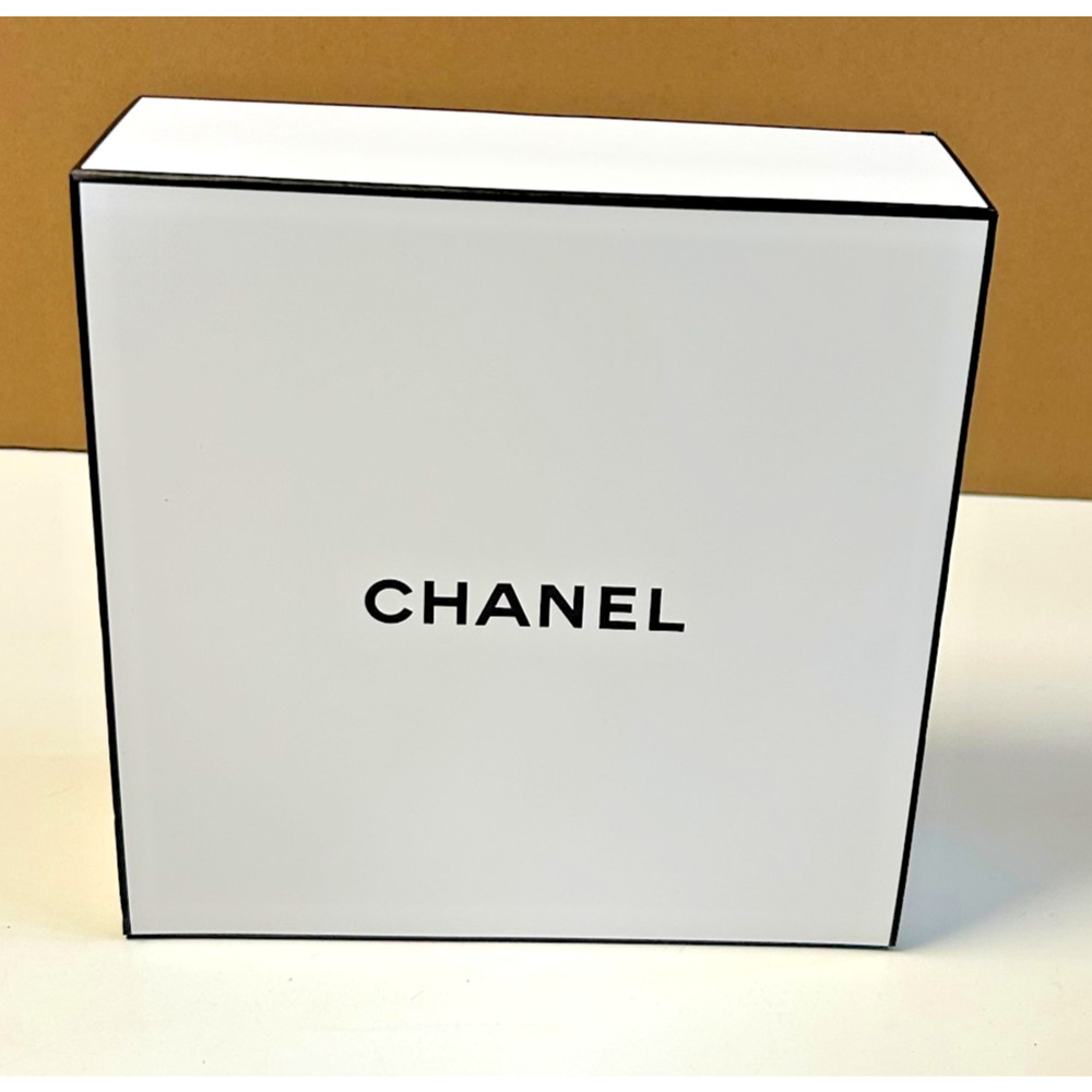 Chanel Gift Box with packing tissue and seal. 8.75"x 8.75"x 4"/ 22 x 22 x 10cm